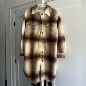 Wilfred Free - “Ganna” long shirt jacket. Size x small